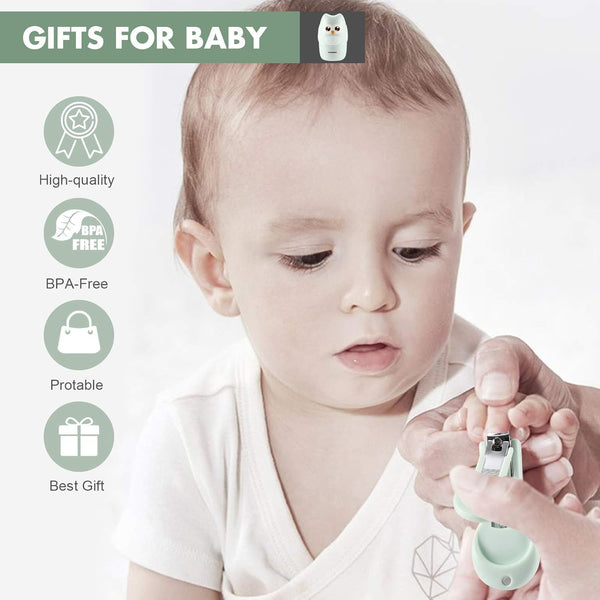 DOOGAXOO 4-in-1 Set Baby Nail Clippers, Safe Baby Nail Kit with Cute Case, Nail Clipper, Scissors, Tweezers, Nail File