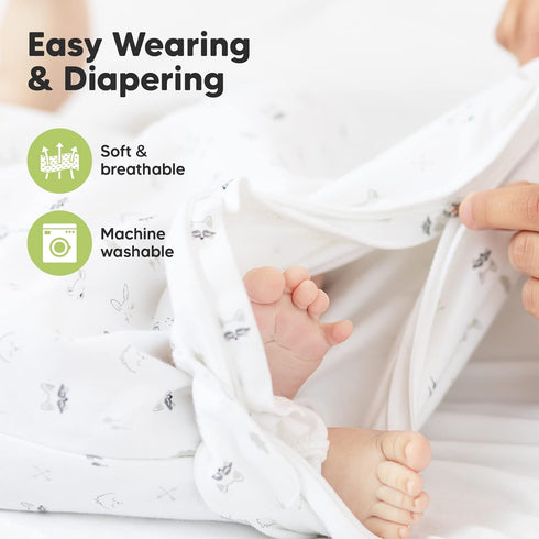 1-Pack 100% 0.5TOG 6-18 Organic Baby Sleep Sacks, Cotton - Soft & Breathable Baby Wearable Blanket, Toddler Sleeping