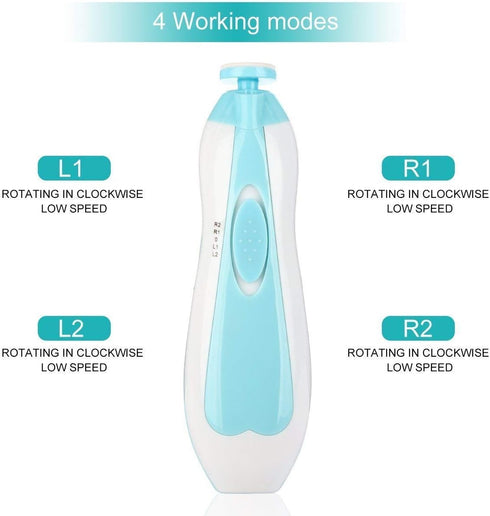 Baby Electric Nail File, 8 in 1 Safe Baby Nail Trimmer, Nail Care Kit with 6 Grinding Heads