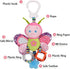 D-KINGCHY Baby Car Seat Stroller Plush Hanging Rattle Toys, Newborn Crib Bed Toy with Teether (Butterfly)