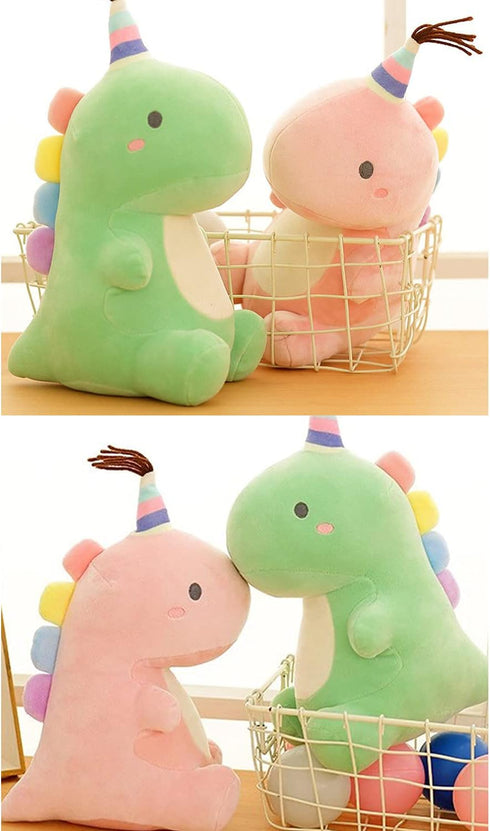 Stuffed Animal Plush Toys, Cute Dinosaur Toy, Soft Dino Plushies for Kids - Plush Doll Gifts (Pink, 9 Inch)