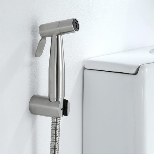 RWYRBNSL Set Handheld ToiletSprayer, Wall Mounted Stainless Steel BrushedFaucet, Bathroom Cloth Diaper Sprayer