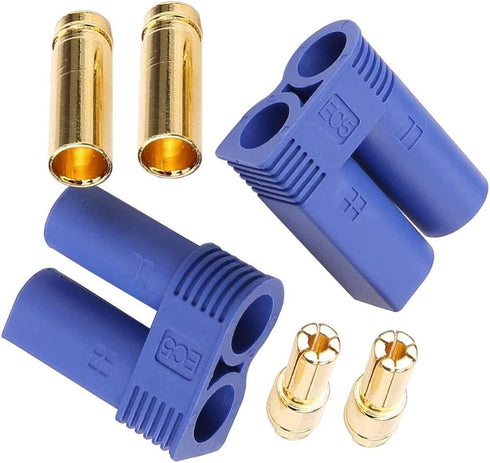 20 Pairs EC5 Bullet Banana Plug Connector - Female Male 5mm Gold Connector for RC ESC LIPO Battery
