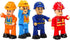 FUNERICA Community Helpers Figures for Kids, Firefighter, Construction Worker, Police Officer Toy Figurines