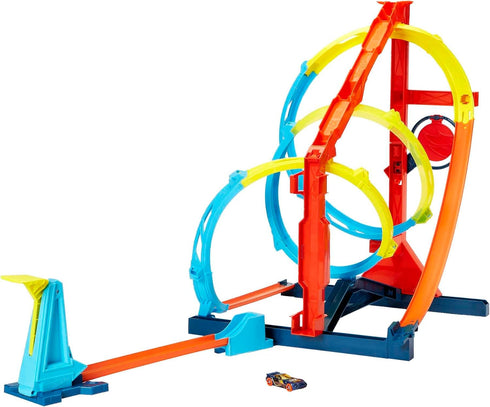 Hot Wheels Toy Car Track Set, Track Builder Unlimited Corkscrew Twist Kit Playset with 1:64 Scale Vehicle