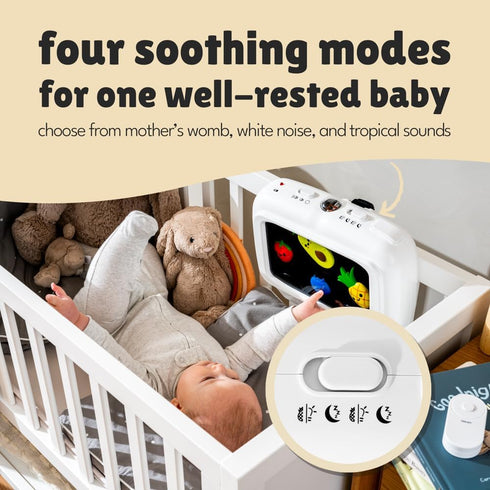 HousexHeart Dreams Baby Soother Portable Baby Soother, Sound Machine & Nightlight | Gentle Motion, Calming Tropical
