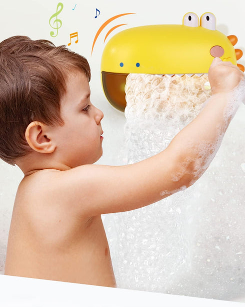 1-3, Lehoo Castle Baby Bath Toys, Dinosaur Bath Bubble Machine, Bath Toys for Kids Ages Automatic Bathtub Toys Bubble