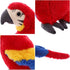 Levenkeness Macaw Parrot Plush, Red Bird Stuffed Animal Toy Doll Gifts for Kids, 9.8"
