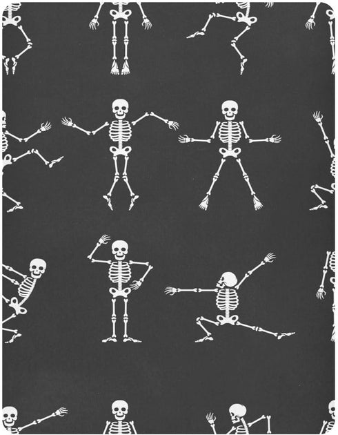 FUGIDOG 27 39 inch Halloween Skeleton Baby Crib Sheets for Boys Girls Soft Breathable Baby Sheet Fitted Crib Sheet
