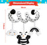 Baby Spiral Hanging Stroller and Car Seat Toys, Black and White High Contrast Sensory Toy for Newborns, Plush Activity