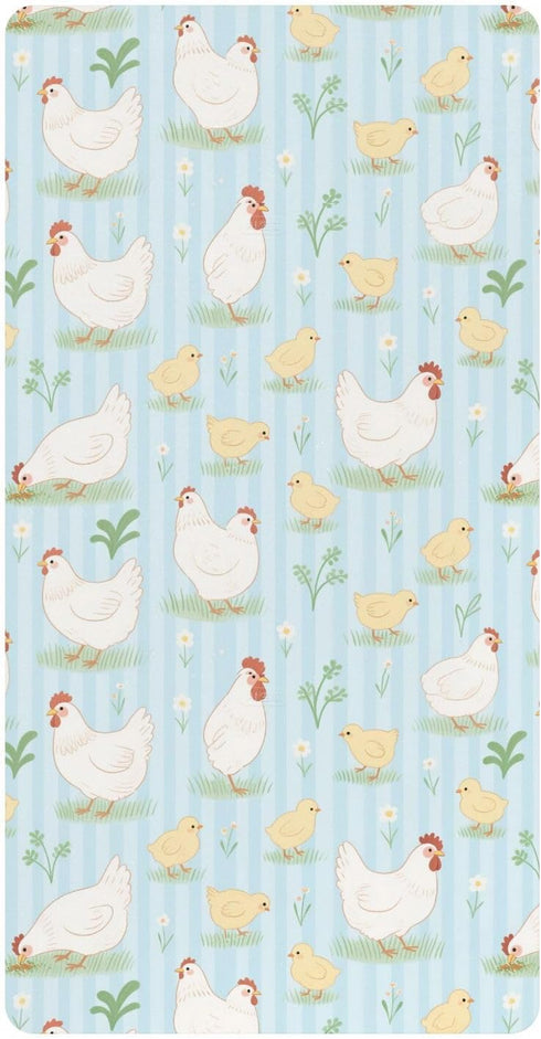 miaozhen Cotton Baby Crib Sheets for Boys Girls Soft Chicky Animal Rustic Farm