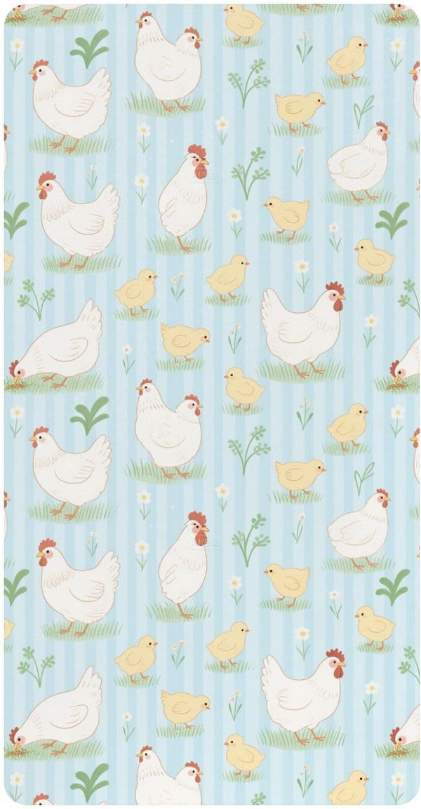 miaozhen Cotton Baby Crib Sheets for Boys Girls Soft Chicky Animal Rustic Farm
