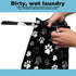 ZHAMEN 2Pcs 12x10 Inch, 6 Inch, Cat Wet Bag Cats Paw Waterproof Travel Laundry Bags, Hand Strap Washable Reusable Wet