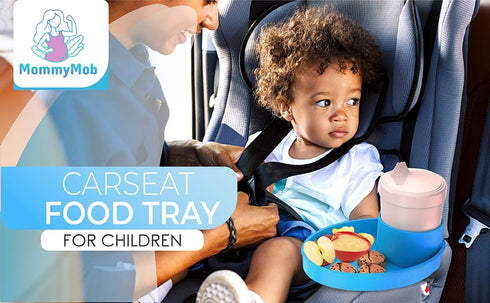 MommyMob 360 Set Complete Kids Travel Tray Kit - Easily Expands Cup Holder into Cup & Travel Tray for Kids Car Seat