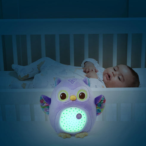 VTech Baby Glow Little Owl Sleep Soother with Cry Detection - Purple