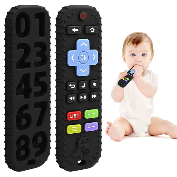 Teething Relief Toys for Babies 3-12 Months, Silicone Remote Control Teether Bath Toys for Newborn Infant Boy Girl
