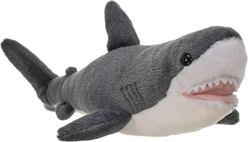 Wild Republic 13 Inches Great White Shark Plush, Stuffed Animal, Plush Toy, Gifts for Kids, Cuddlekins