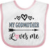 inktastic My Godmother Loves Me - Godchild Baby Bib for Special Occasions