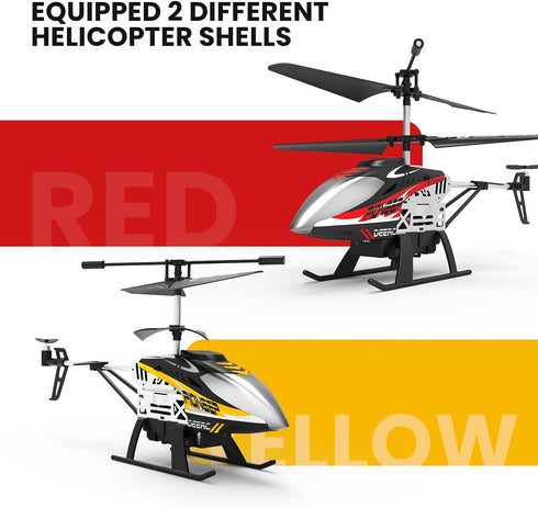 DE52 Shell,2.4GHz Mode,2 24 DEERC Remote Control Helicopter,Altitude Hold RC Helicopters with Storage Case Extra