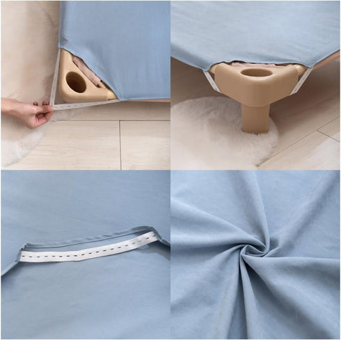 12 23" 51", Pcs Cot Sheet for Daycare, X Blue Daycare Cot Bedding with Corner Elastic Loops for Child Boys Girls,Soft
