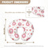 Breastfeeding Pillow Cover Boys Girls, Cute Donut Cow Love Baby Nursing Pillow Case for Newborn, Soft Fabric Fits Snug