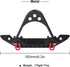 INJORA RC Front Bumper Metal with LED Light for 1:10 RC Crawler TRX-4 Axial SCX10 SCX10 II 90046 SCX10 III AXI03007