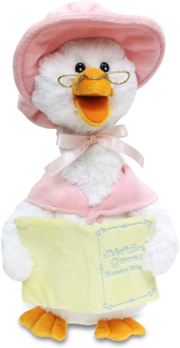 Cuddle Barn Mother Goose Animated Stuffed Animal, Reads Nursery Rhymes, 14”