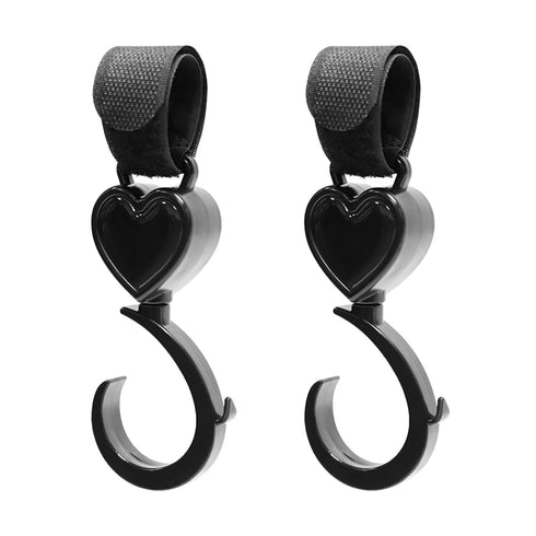 Generic 2 Pieces Stroller Hanger Hook, Rotating Pram Shopping Hooks, Multifunctional Baby Stroller