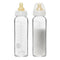 HEVEA Standard Neck Glass Baby Bottles - Natural Rubber Medium Flow Nipples