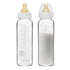 HEVEA Standard Neck Glass Baby Bottles - Natural Rubber Medium Flow Nipples