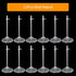 Zilphoba 12-Pack 8-12 Inch Adjustable Doll Stands for Dolls, Clear Plastic, Hobby Figure Display Stands
