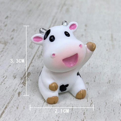 MAOMIA 8 Pcs Cow Figures Set for Kids, Animal Toys Cake Toppers, Miniature Figurines Collection for Christmas Birthday