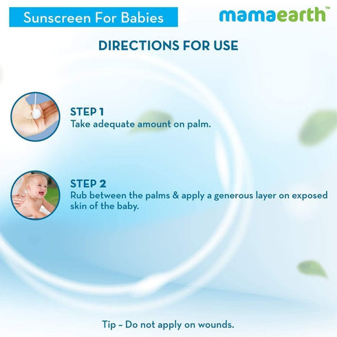 20+ (1.69 Oz (Pack 1)) Mamaearth Mineral Based SPF Baby Sunscreen Fl