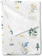 Cartoon Fairy Tale Baby Blanket, Watercolor Dragons, 30x40, Soft Flannel Swaddle for Boys and Girls