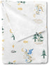 Cartoon Fairy Tale Baby Blanket, Watercolor Dragons, 30x40, Soft Flannel Swaddle for Boys and Girls