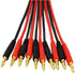 2 PCS XT30 Plug Male to 4mm Banana Plug Bullet Connector Charging Extension Cable with 11.8in 16AWG Silicone Wire