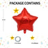 KALOR 18 Inch Red Star Mylar Balloons, 10 Pcs Star Shape Foil Balloons for Wedding, Baby Shower, Birthday Party
