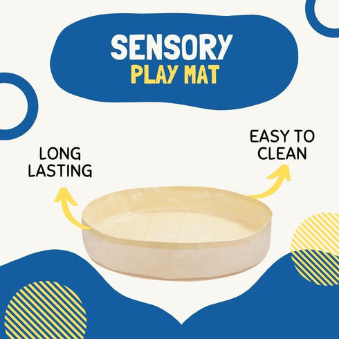 59"x59"x7.9" BLUETREE Sensory and Messy Play Mat for Toddlers, Infants and Kids, Safe, Waterproof, Double-Sided