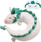 Dragon Neck Pillow - Cute Haku Anime Plush Doll Toy with Sleeping Eye Mask for Kids Travel Gift