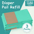 Pails/3 Pack/Versatile 1650 Sloyar Refills Compatible with DEKOR CLASSIC Diaper and Functional/Suitable for Seniors