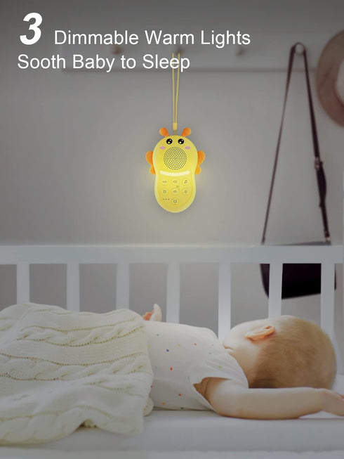 Portable Sound Machine for Baby,White Noise Sound Machine for Babies and Kids,Rechargeable Lullaby Machine