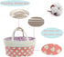 Pink Diaper Caddy Organizer for Baby Girl-Large Portable Diaper Caddy Basket for Changing Table-Diaper Organizer