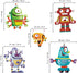 Cartoon Robot Wall Stickers, DIY Removable Vinyl Wall Decals for Kids Nursery Bedroom Playroom Decor