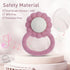 Rattle Teether - Lion Shape Montessori Baby Sensory Teething Toy, Food Grade Silicone BPA Free for Newborns (Shifting