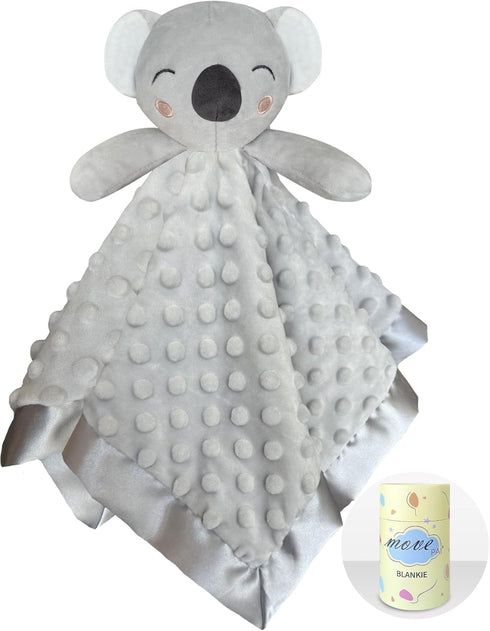 Koala Security Blanket, 16" Soft Lovey for Newborn Boys and Girls, Snuggle Toy Stuffed Animal, Grey