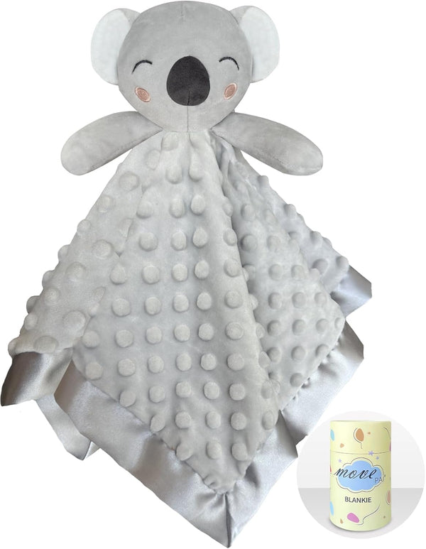 Koala Security Blanket, 16" Soft Lovey for Newborn Boys and Girls, Snuggle Toy Stuffed Animal, Grey