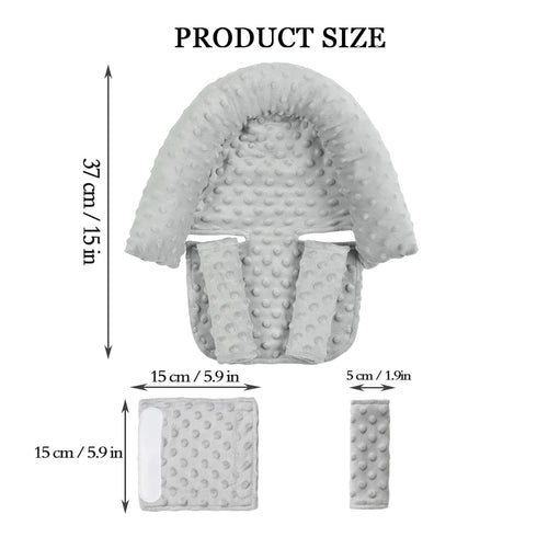 Baby Carseat Headrest and Strap Covers,Baby Carseat Head Support & Carseat Neck Cover,Infant Head Support Pillow