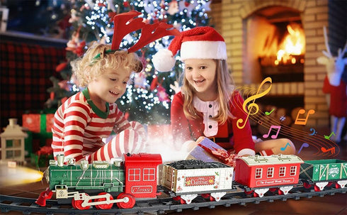 PaLeyFer Set Set 3-8, Christmas Kids Train - Train Toys w/Sounds (Turn ON/Off), Lights, Electric Toddlers Classical