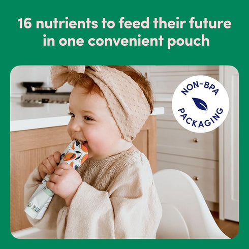Cerebelly Baby Food Pouches, Organic Kale Sweet Potato Apple, 4 oz, Pack of 6, Healthy Toddler Snacks
