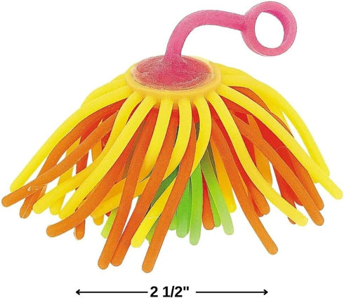 8-12 12 Pack Fun Express Neon Stretchy Noodle Ball Yo Yos Party Favors for Kids - Bulk Toys Goodie Bag Stuffers |